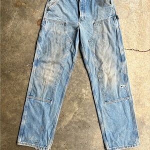 Carrhartt Light Blue Jeans cargo utility pant baggy oversized street wear denim